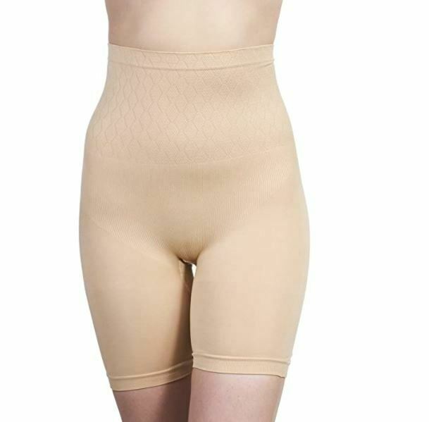 F I X Beige Seamless Hi Waist Long Leg Frim Control Short Shapewear