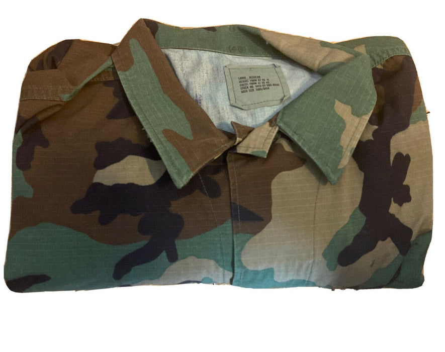 US Military BDU Woodland Camouflage Ripstop Men's Jackets (Size: XLarge-Long)