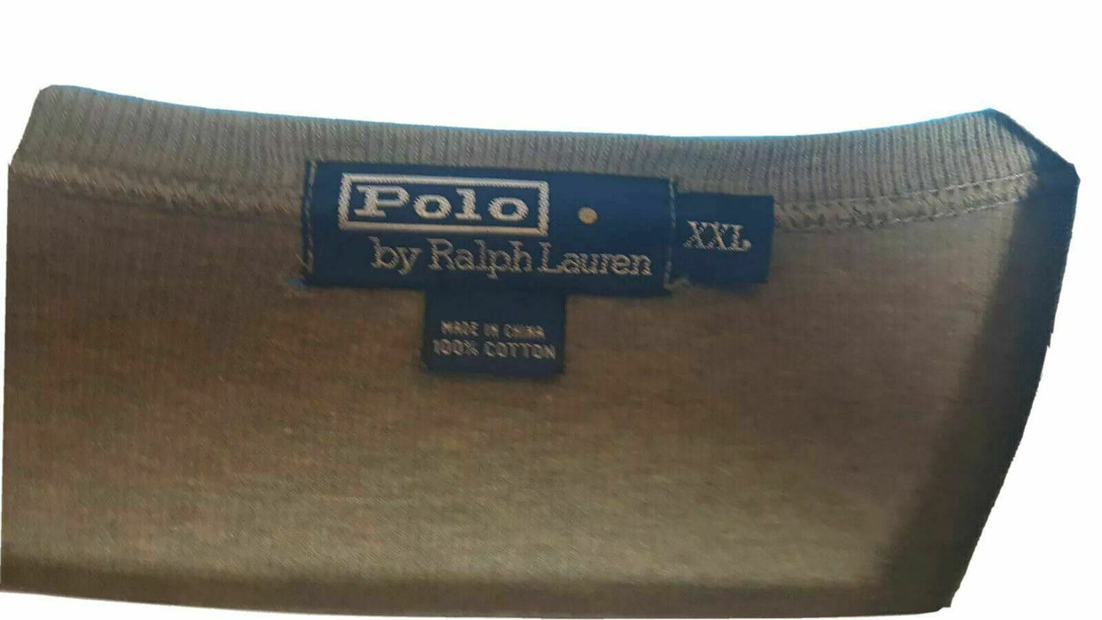 Men's Big & Tall Polo Ralph Lauren  V Neck Pullover Sweater Grey (Size: 2XL)
