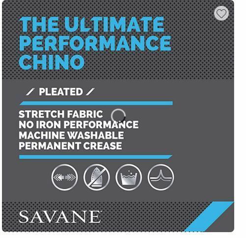 Savane | Ultimate Performance Flat Front Stretch Alabaster Chino - Big & Tall
