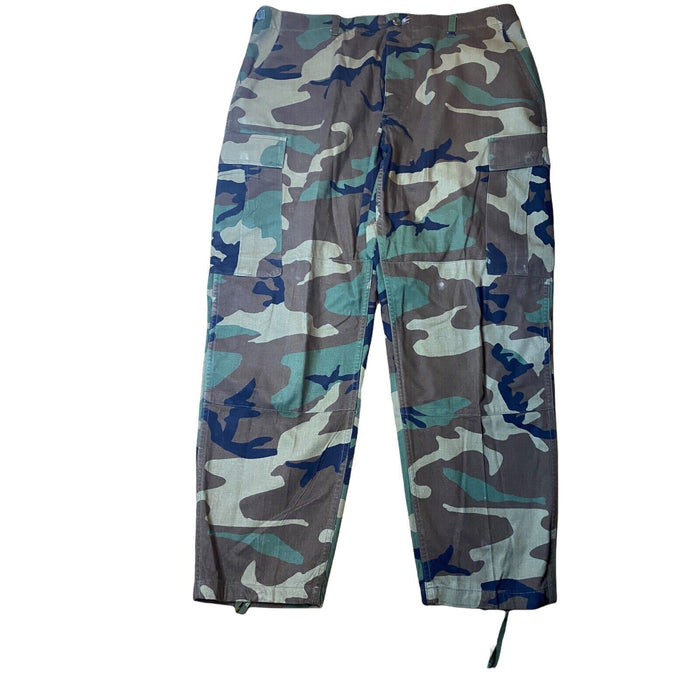 US Military Woodland BDU Combat Camouflage Trousers (Size: Med-Regular)