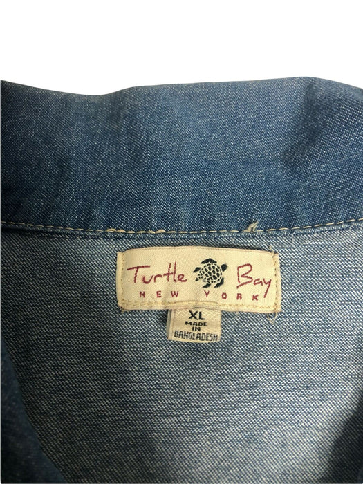 Turtle Bay New York Denim Button Down Jacket Blue Women's (Size: XL)