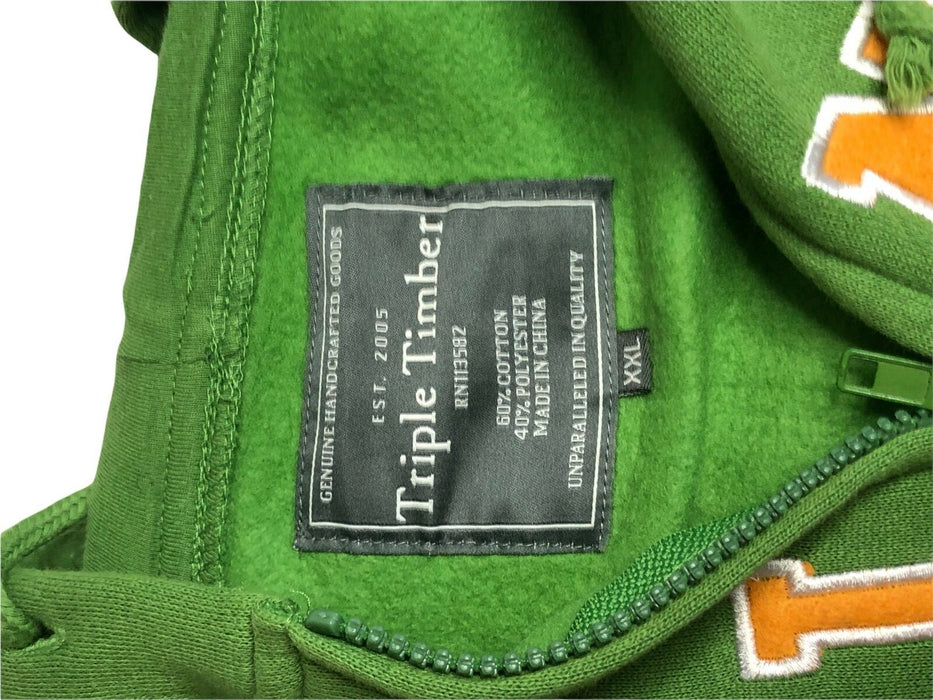 Washington DC Tourist Full-Zip Fleece Jacket w/ Hood Green Men's (Size: 2XL)