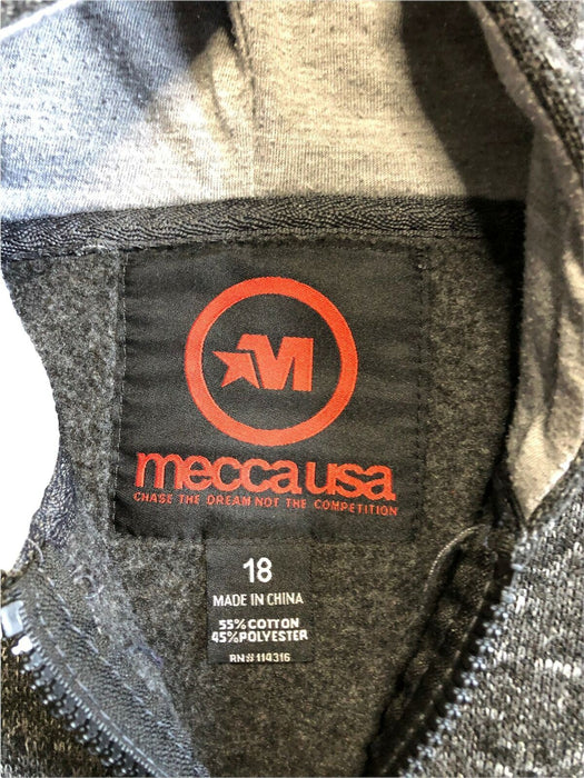 Mecca USA Full-zip Fleece Jacket w/ Hoodie Gray Youth (Size: M)