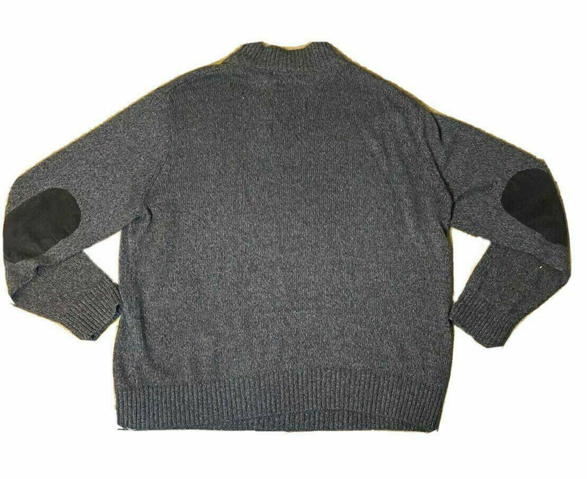 Chaps Classic Fit Button Mock Neck Sweater Brown Men's (Size: XL)