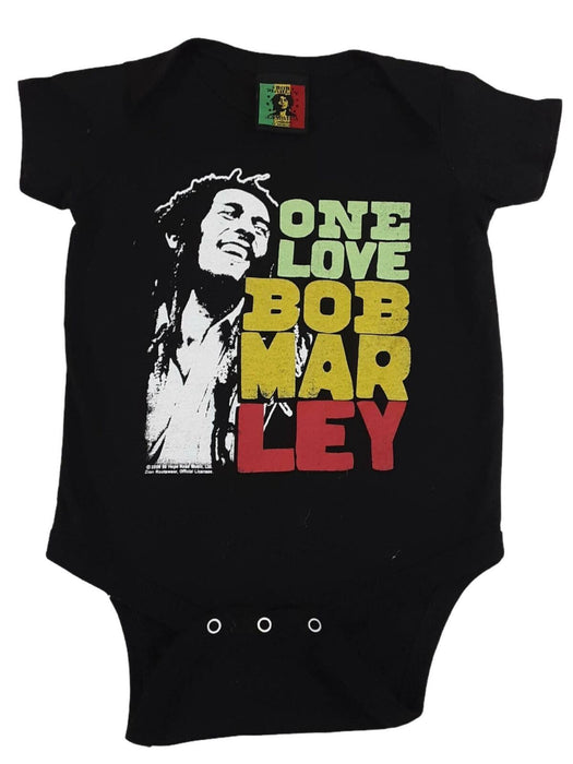 Bob Marley One Love Baby One Piece Black (Size: 18M)