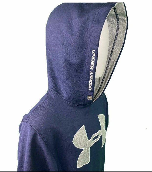 Under Armour Men's Big Logo Embroidered Pullover Hoodie Navy (Size: Small)