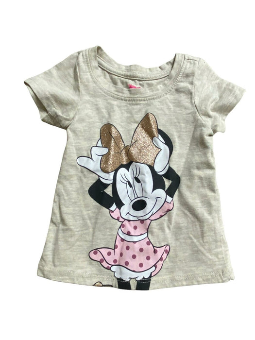 Disney Junior Girls Beige Minnie Mouse Top (Size: 12M)