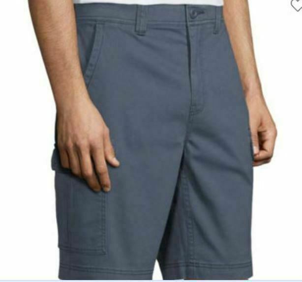 St. John's Bay Men's Comfort Stretch 10" Cargo Short (Big & Tall 42, 44)  Blue