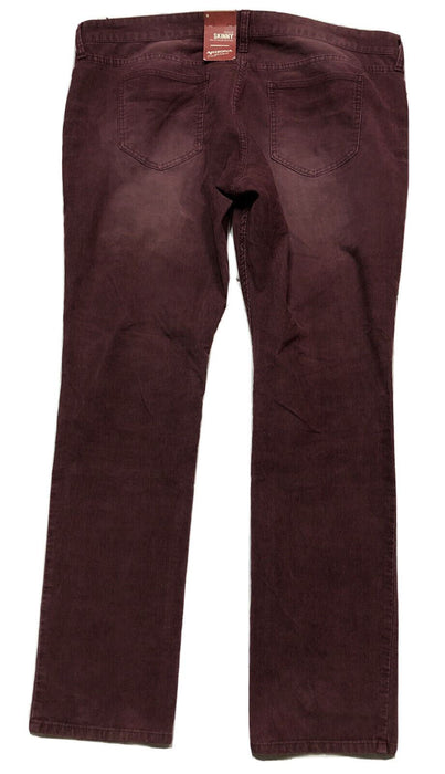 Arizona Women's Skinny Leg Slim Fit Corduroy Pants  Zinfandel (Size: 19)