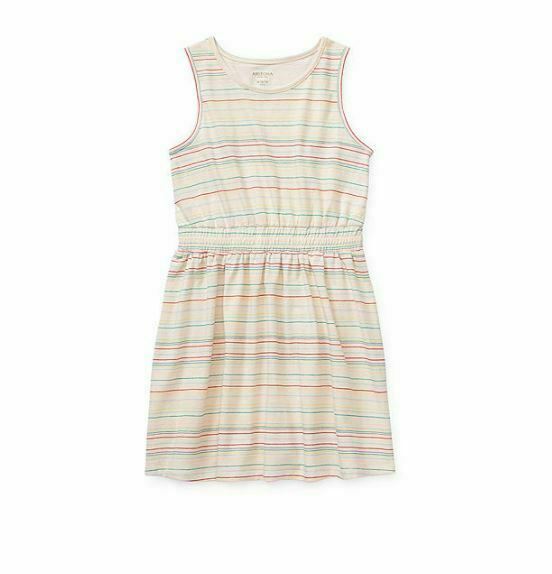 Arizona Girls Sleeveless A-Line Stripe Dress White (Size: XL - 3X) NWT