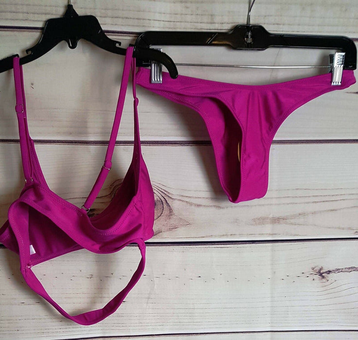 Women's Hot Pink front Peek Bikini (Size: M) New!