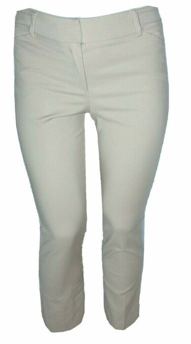 NY&C 7th Avenue Women's Straight Leg Signature Fit Pants Beige (Size: 14A)