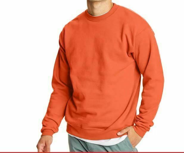 Hanes Comfort Blend | Orange Long Sleeve Pull On Sweater (Size: M/38-40)