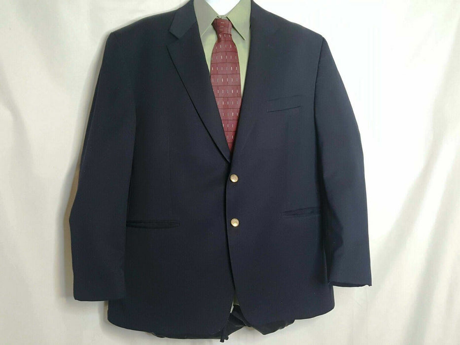 Champs | Executive Blazer 100% Wool w/ Bass Buttons | Blue (Size: 46 R)