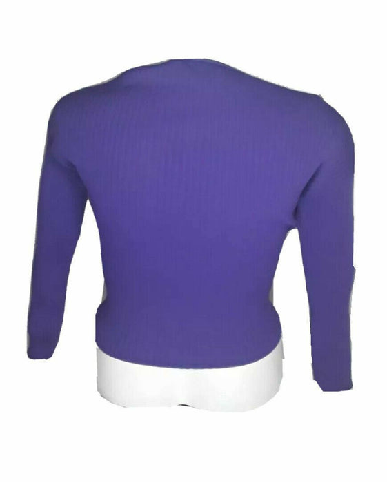 Evan Mendes | Purple Deep V Neck Sweater (Size Petite: M)