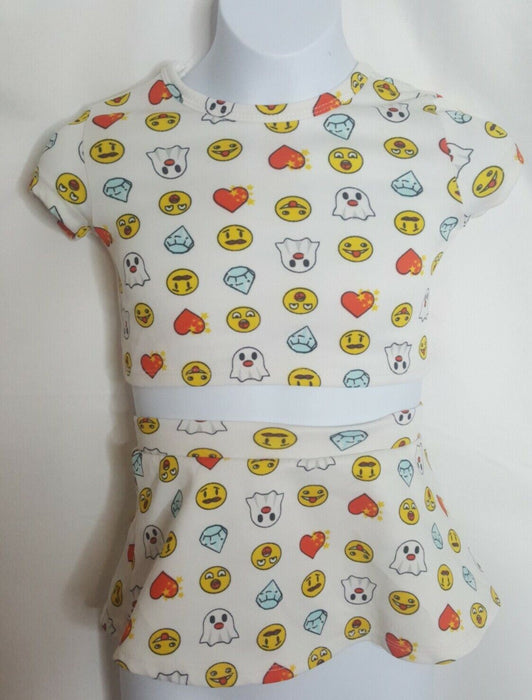 Just One By Carter | White Emoji 2 Piece Outfit Set (Size: 18M)