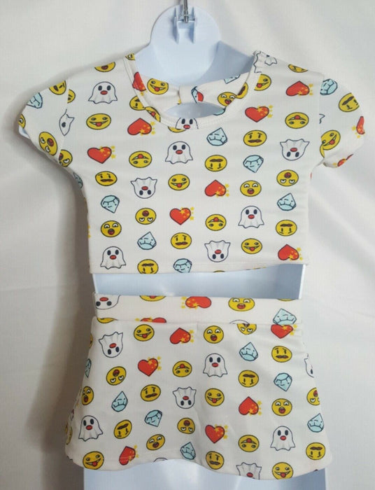 Just One By Carter | White Emoji 2 Piece Outfit Set (Size: 18M)