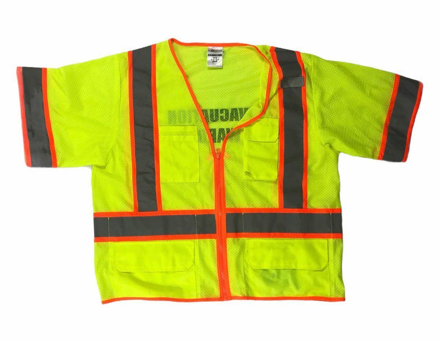 ML Kishigo Evacuation Warden Workwear Vest Zipper Front Men's (Size: XL)