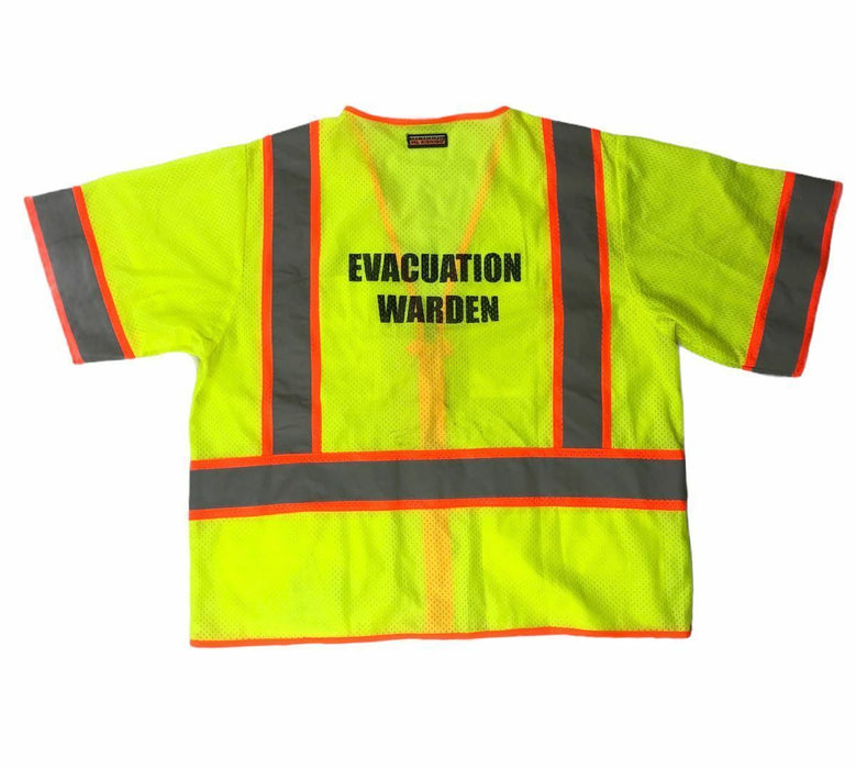 ML Kishigo Evacuation Warden Workwear Vest Zipper Front Men's (Size: XL)