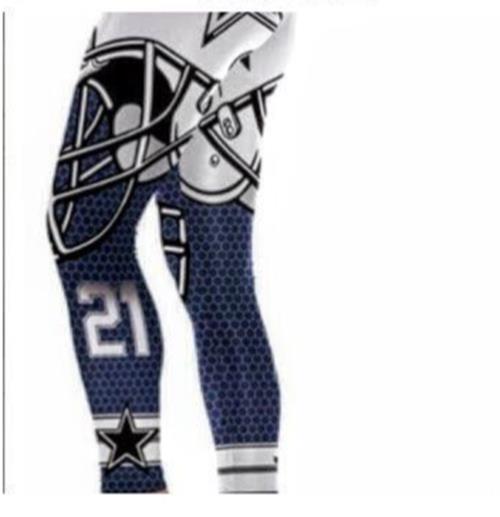 Dallas Cowboys NFL Team Logo #21 Women's Tights Blue (Size: L/XL) NWOT