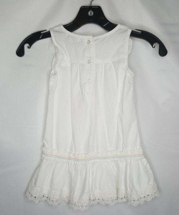 Flapdoodles | White Butterfly Sleeveless Dress(Size: 4)