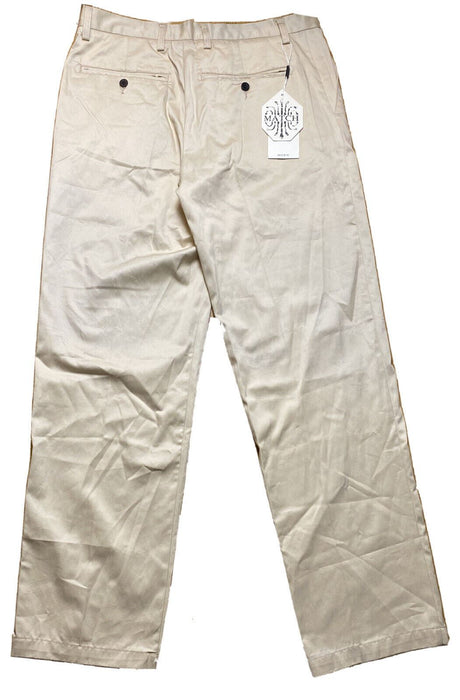 Match Stick Women's Flat Front Khaki Pants Beige (Size: XL) NWT