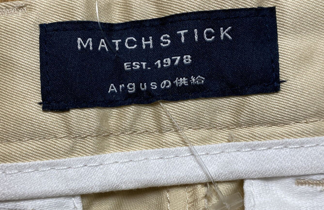 Match Stick Women's Flat Front Khaki Pants Beige (Size: XL) NWT