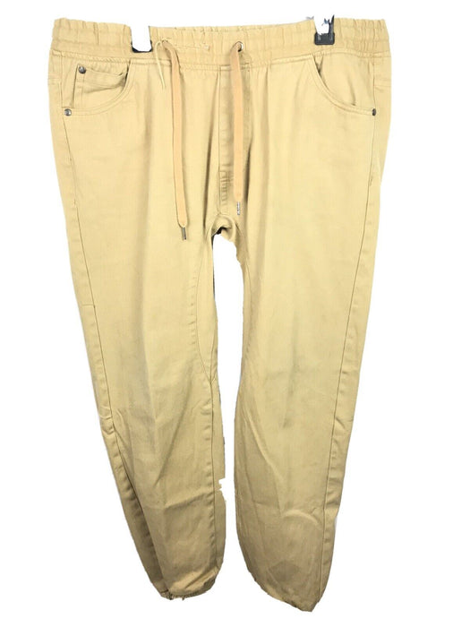 Switch Remarkable | Loose Khaki Jogger Heavy Cotton | Beige Mens (Size: 34 X 32)