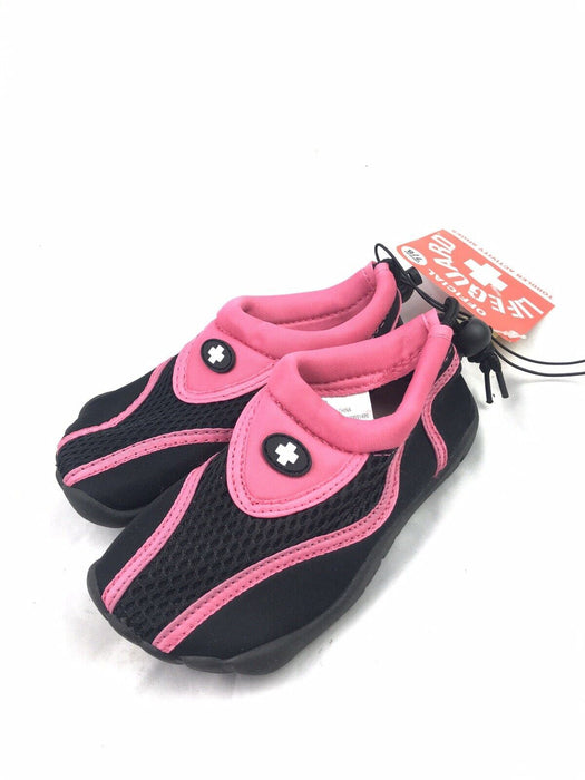 Official Lifeguard Toddler Black & Pink Water Activity Shoes (Size: 7/8)