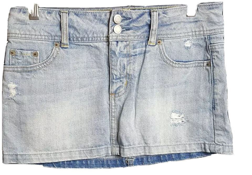 Women's Love your Live Jean Mini Skirt (Size: 4)