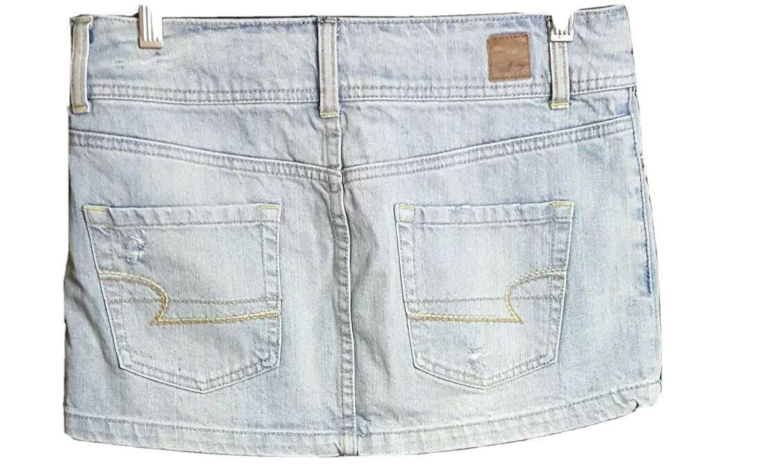 Women's Love your Live Jean Mini Skirt (Size: 4)