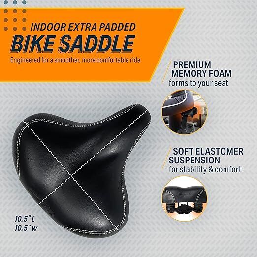 Bikeroo Bike Seat Oversize, Extra Wide, Padded Bicycle Seat Local