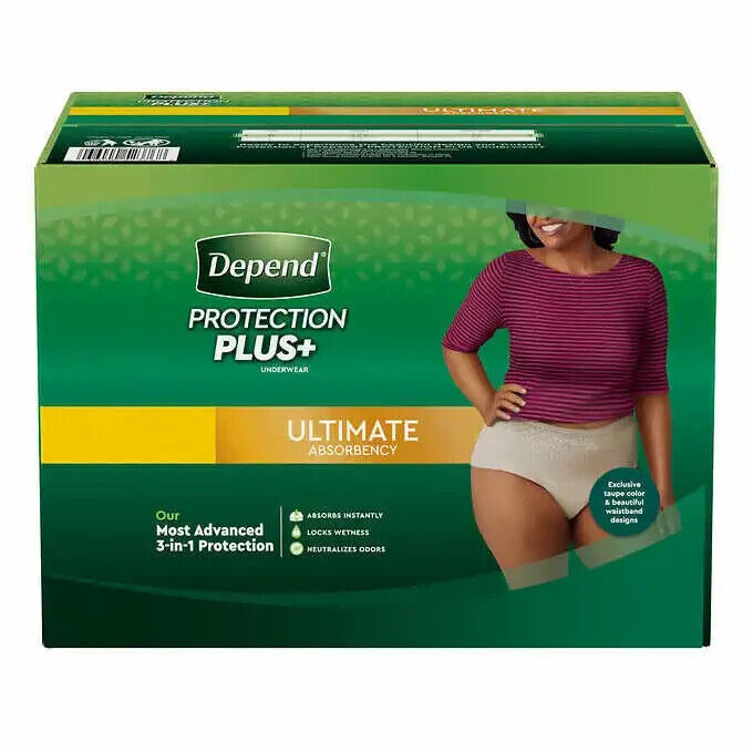 Depend Fit-Flex Ultimate Absorbency Underwear Women (Size XL 45-54) 80 CT Local