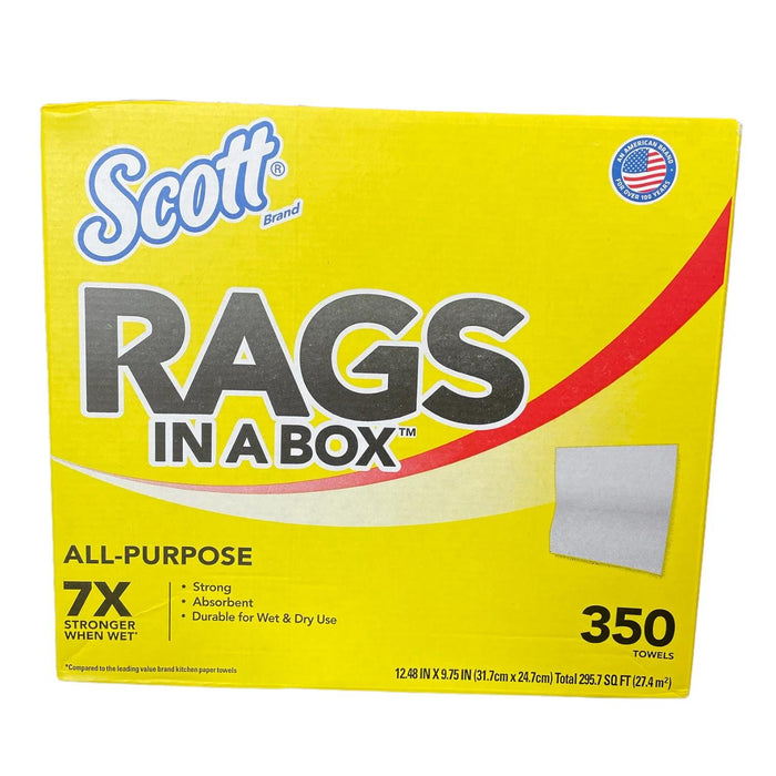 Scott All Purpose Shop Cloth Like Rags In a Box, 350 sheets Local