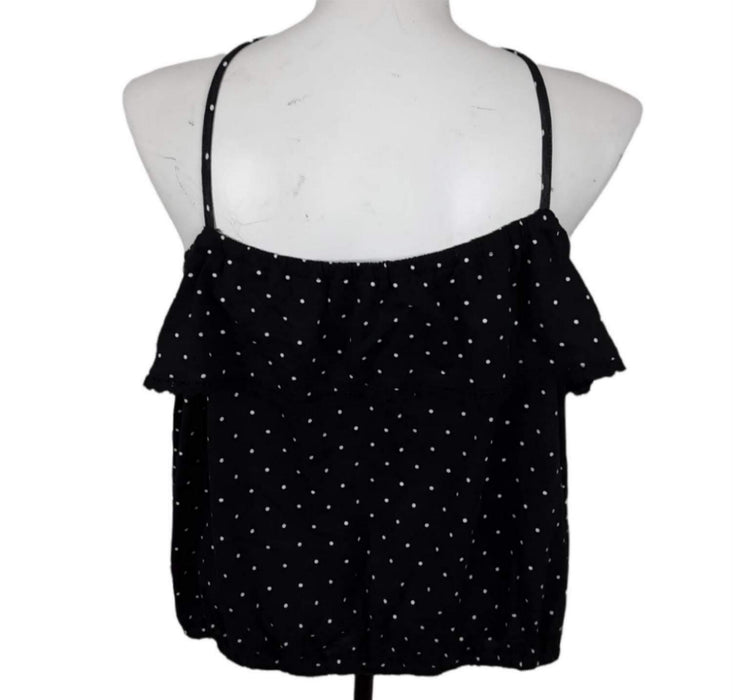 Arizona Women's Black Dot Summer Spaghetti Strap Top (Size: 3X) 66235110042