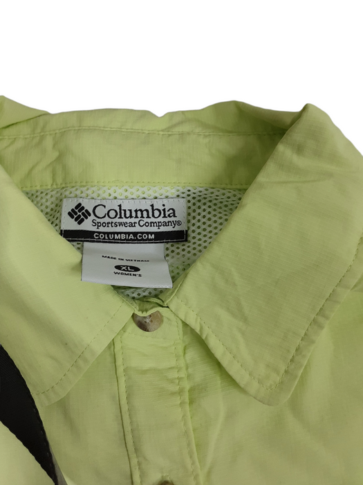 Columbia Men's Casual Button Down Shirt Neon Yellow (Size: XL)