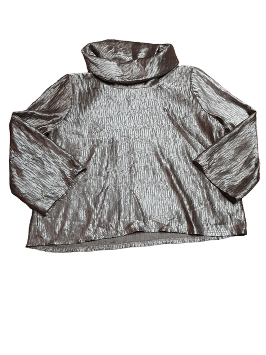 Chico's Women's Basic Loose Fit Pullover Shirt Metallic (Size: 3)