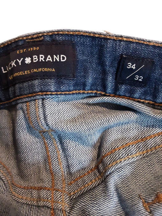 Lucky Brand Men's 221 Flex Original Straight Jeans Blue (Size: 34 x 32)