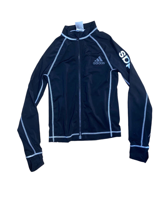 Adidas Girls Logo Crop Track Jacket Black (Size: Small)