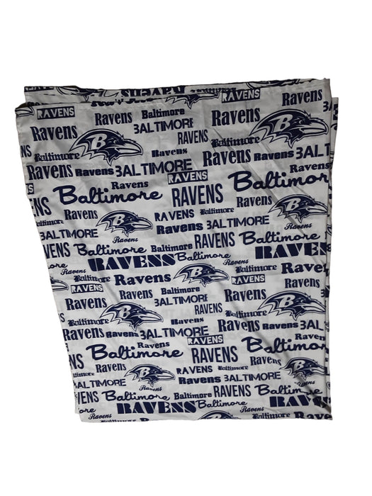 Baltimore Ravens NFL Northwest Flat Sheet White (Size: Twin)