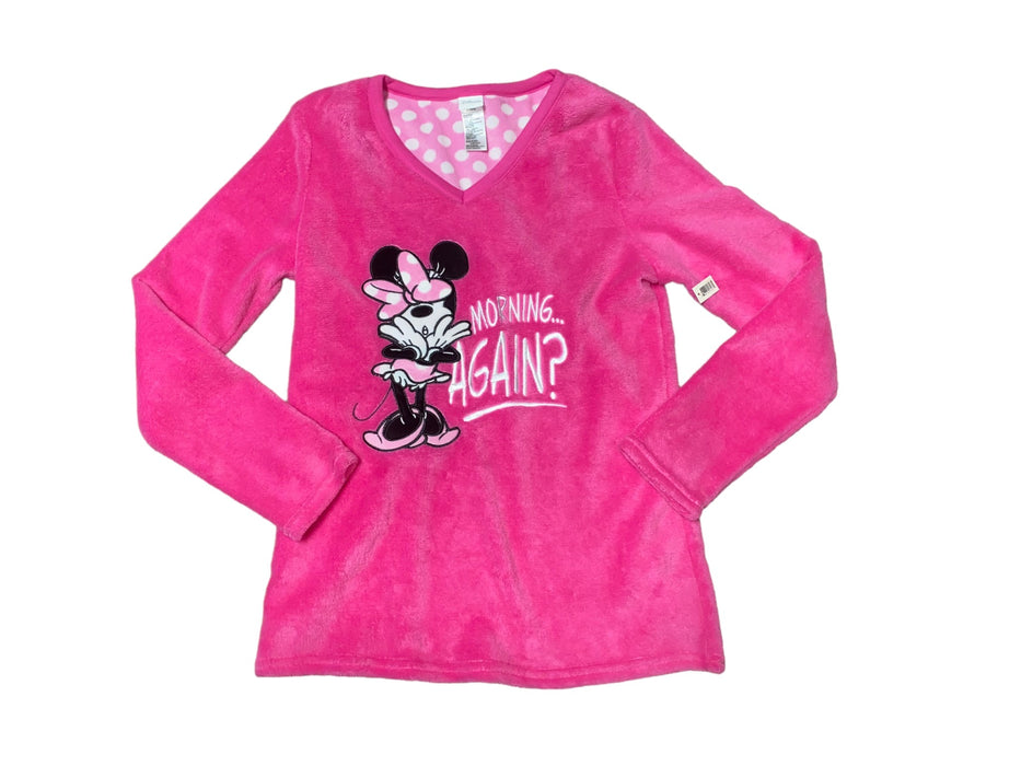 Disney Minnie Mouse Girls Fleece Sleepwear Set Pink & Black (Size: 8-10)