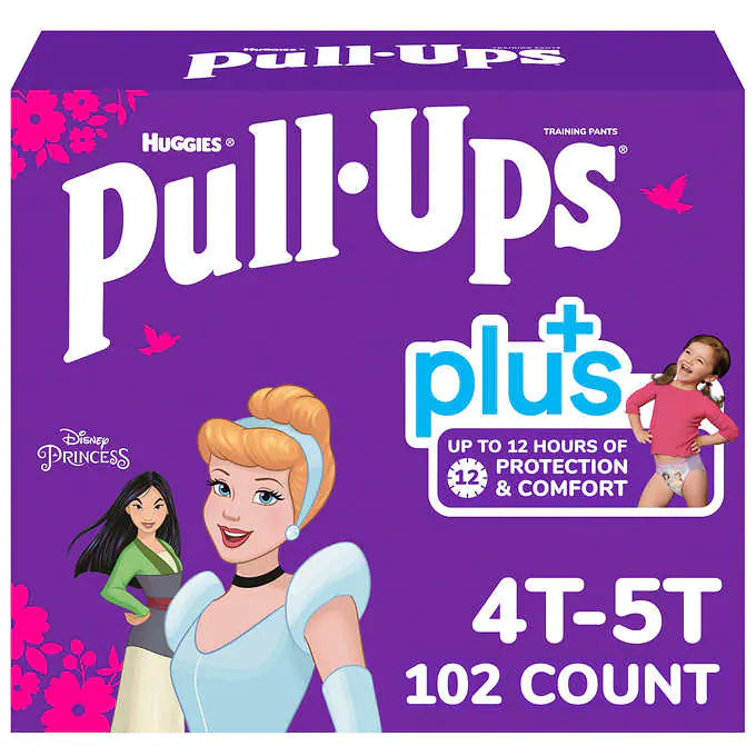 Huggies Princesses Pull-Ups Girls Potty Underwear (Size 4T-5T 38-50 lbs) Local