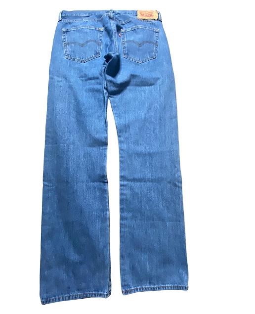 Levi's 501 Men's Original Fit Button Fly Medium Wash Jeans Blue (Size: 36 x 34)