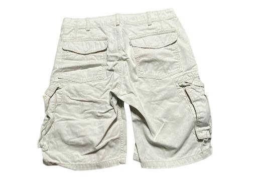 Levi Strauss Men's 6-Pockets Cargo Shorts Off White (Size: 33 x 11)