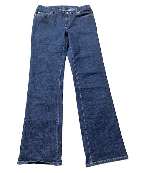 Michael Kors Women's Bootcut Stretch Dark Wash Jeans Blue (Size: 6)