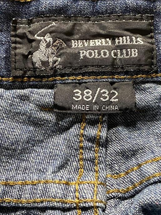 Beverly Hills Polo Club Men's Regular Fit Dark Wash Blue Jeans (Size: 38 x 32)