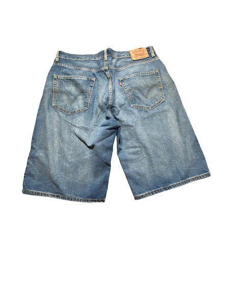 Levi's 569 Men's Relaxed Straight Medium Wash Jean Shorts Blue (Size: 36)