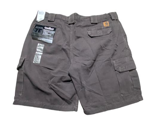 Carhartt Men's Canvas 6-Pockets Cargo Shorts Brown (Size: 42 X 10) IRR