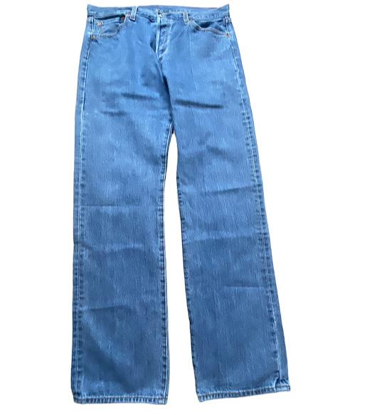 Levi's 501 Men's Original Fit Button Fly Medium Wash Jeans Blue (Size: 36 x 34)